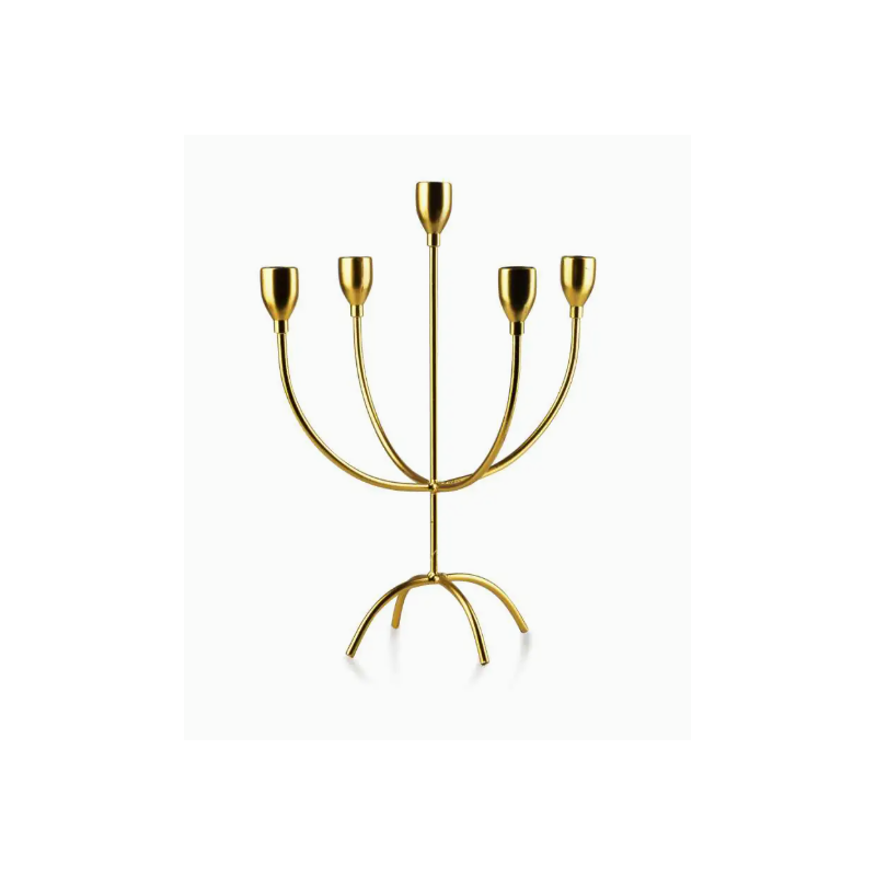 CEDRIC GOLD ŚWIECZNIK 25X16XH32CM 5 RAMION