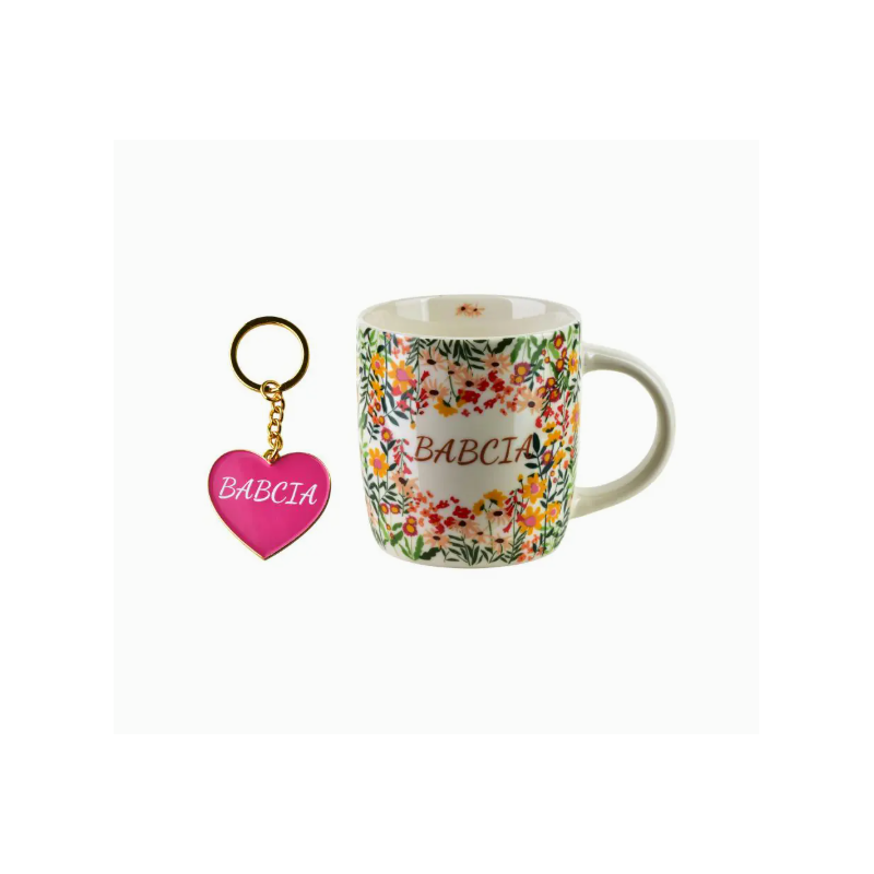 BABCIA Kubek z brelokiem 350ml 8,5x12x9cm