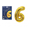 Balon foliowy 82 cm LGP Cyfra 6, kolor złoty