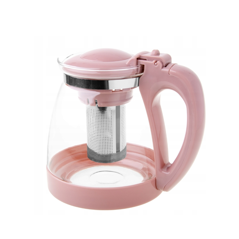 Dzbanek szkl. z zaparz. ELGAR róż 1800ml