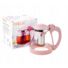 Dzbanek szkl. z zaparz. ELGAR róż 1800ml