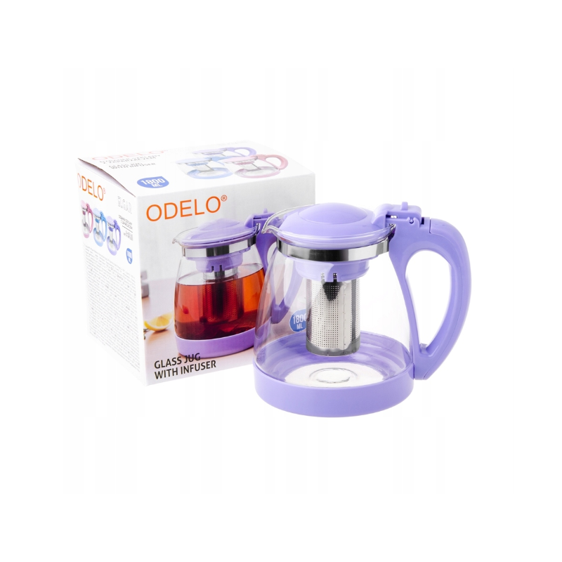 Dzbanek szkl. z zaparz. ELGAR fiolet 1800ml