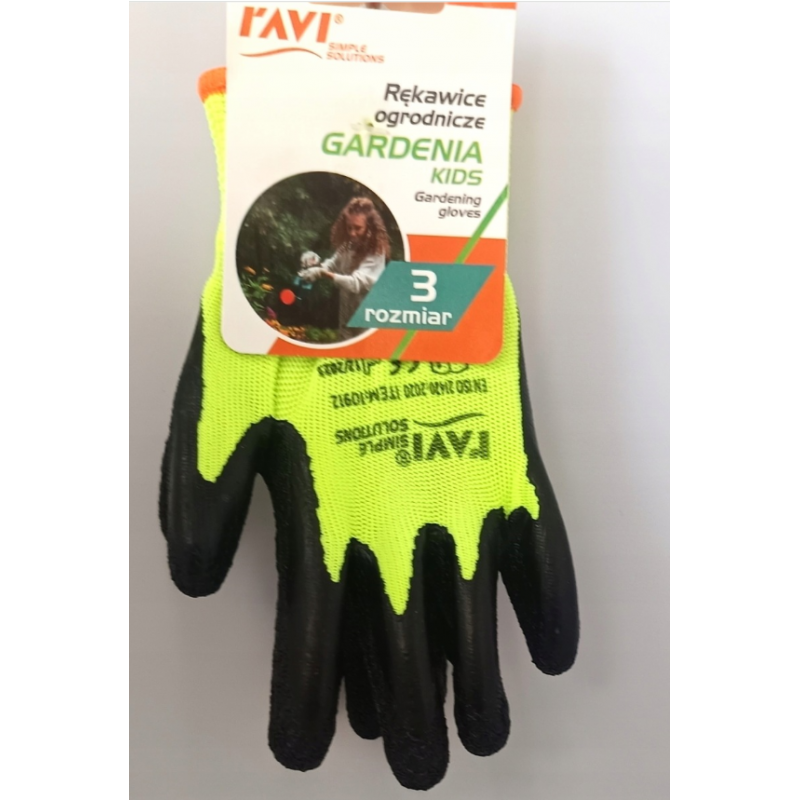 Rękawice ogrodnicze DZIECIĘCE Gardenia KIDS ROZMIAR 3