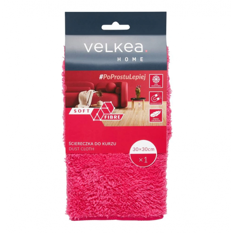 Ściereczka do kurzu z mikrofibry Soft Fibre 30 x 30 cm VELKEA