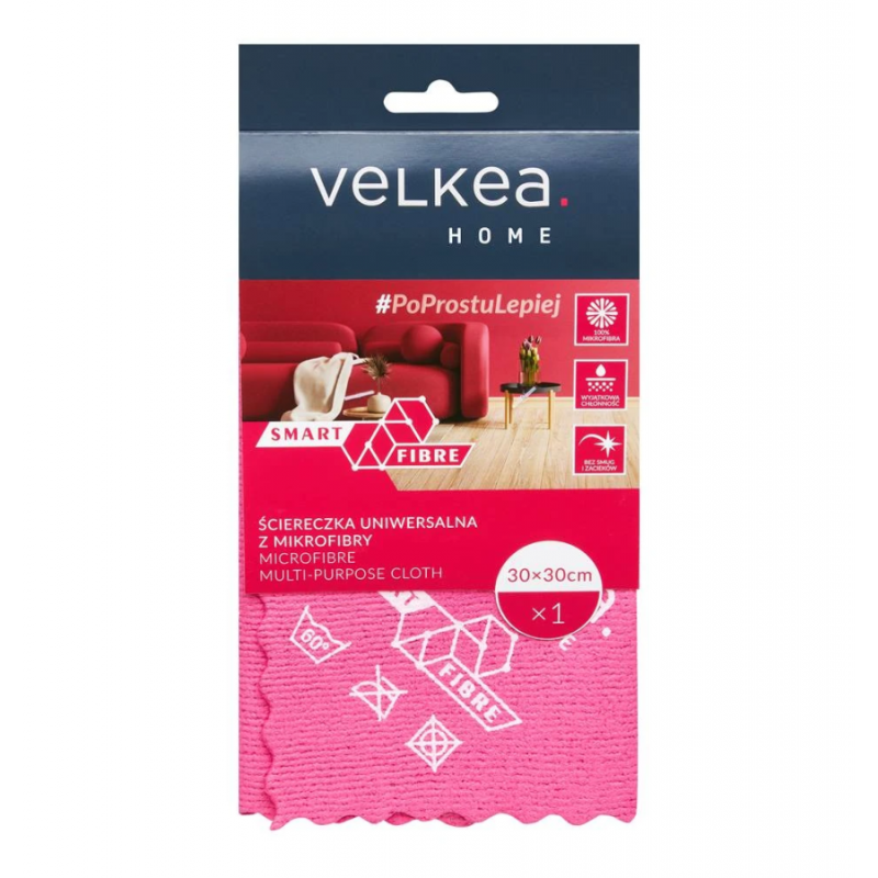 Ściereczka uniwersalna do domu Smart Fibre 30 cm x 30 cm VELKEA