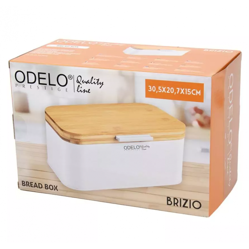 Chlebak ODELO BRIZIO biały 30,5×20,7x15cm