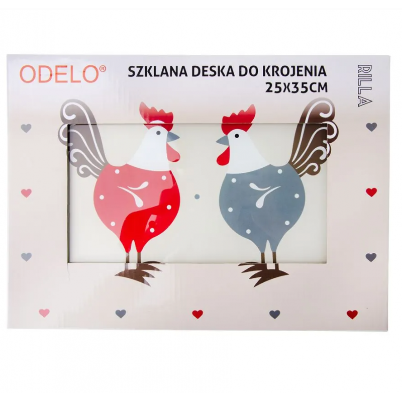 Deska do krojenia ODELO RILLA szklana 25x35cm