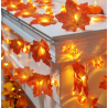 Lampki led liście, jesienne dynie, 10led, na baterie