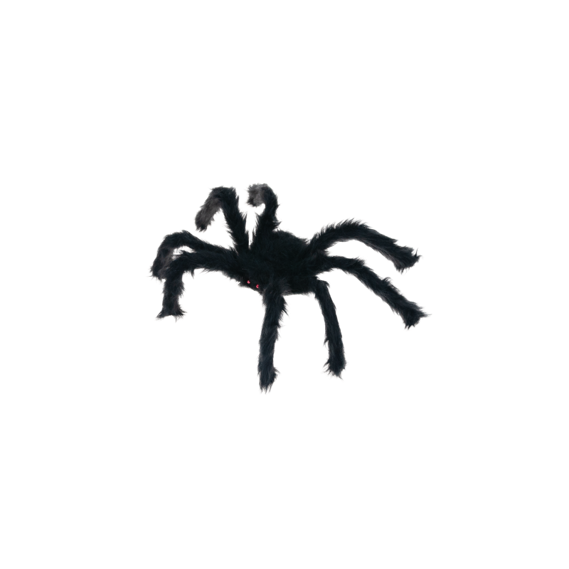 Sztuczny pająk, włochaty, czarny, dekoracja Halloween, straszna tarantula, 40cm