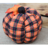 Dekoracja halloween DYNIA materiałowa 15x13 cm POMARAŃCZOWO - CZARNA