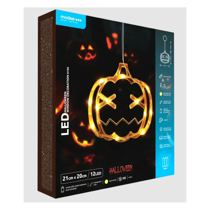 Dekoracja lampka dynia modee 21x20cm WARM 13LED ML-H102