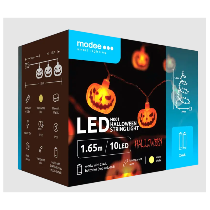 Lampki dynie modee 1,65m WARM 10LED ML-H001