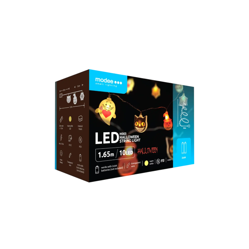 Lampki stworki BAT modee 1,65m WARM 10LED ML-H003
