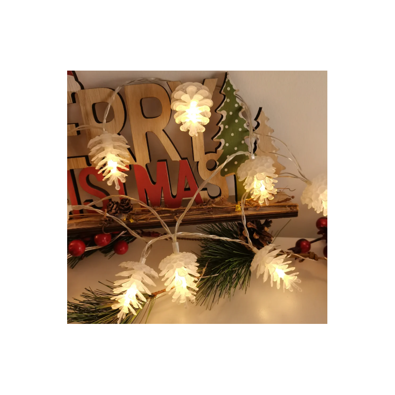 Lampki szyszki BAT modee 1,35m WARM 10LED ML-C3012