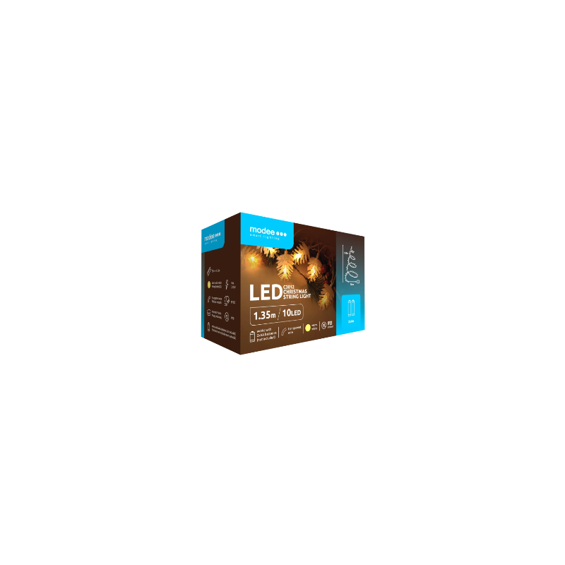 Lampki szyszki BAT modee 1,35m WARM 10LED ML-C3012