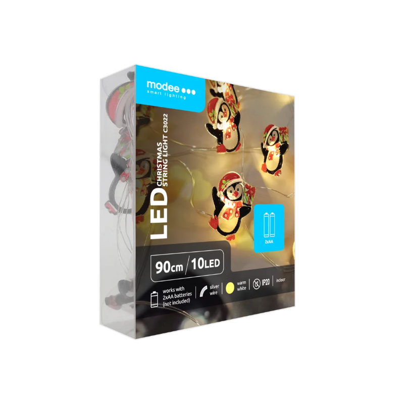 Lampki pingwinki BAT modee 0,9m WARM 10LED ML-C3022