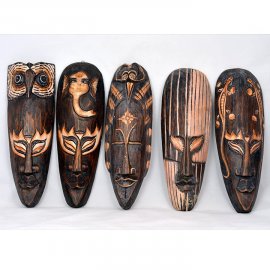 Maska afrykańska drewniana 30 cm różne wzory
